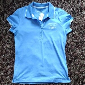 Aeropostale NYC Light Blue Polo with White Accents LG NWT